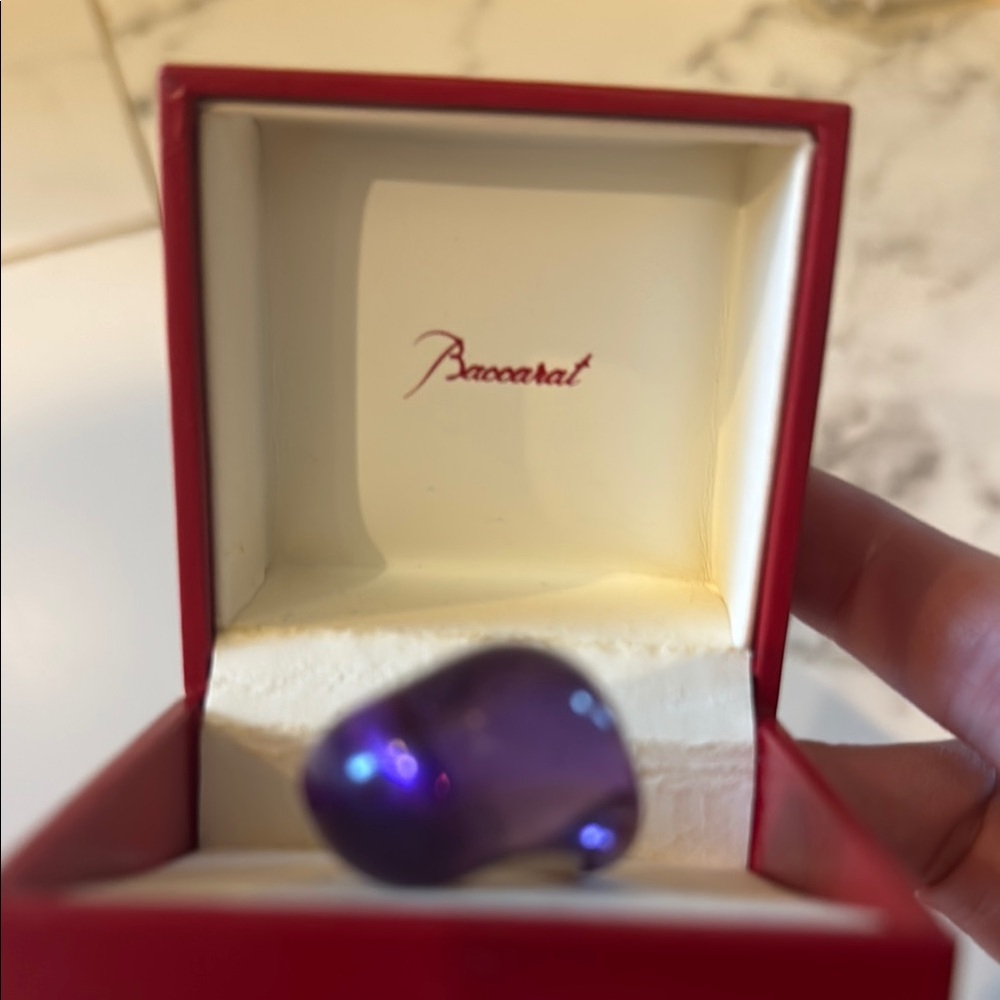 Baccarat Purple Crystal Ring